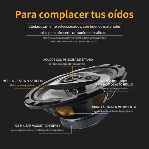 Kit 2 Parlante Auto Tanbx Tb-1642 450w 3 Vias Negro Tb-1642 4