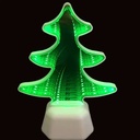 Lampara Espejo Led 3d Pino Navidad Ilusion Tunel Infinito Blanco 5