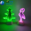 Lampara Espejo Led 3d Pino Navidad Ilusion Tunel Infinito Blanco 6