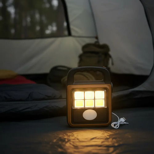 Linterna Emergencia Mi Led Solar Recargable Camping A Prueba De Agua Blanco Negro 3