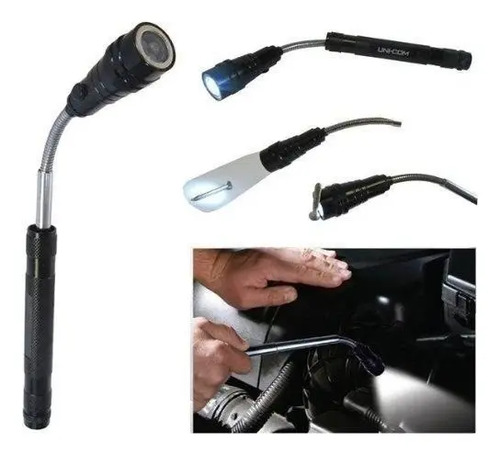 Linterna Led Telescópica Magnética Mecanicos Cuello Extensib 2