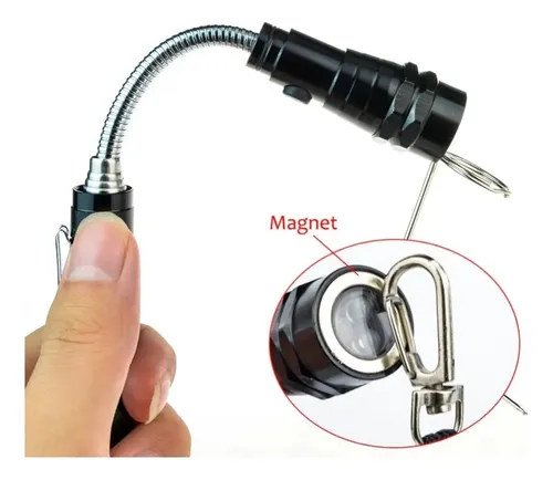 Linterna Led Telescópica Magnética Mecanicos Cuello Extensib 3