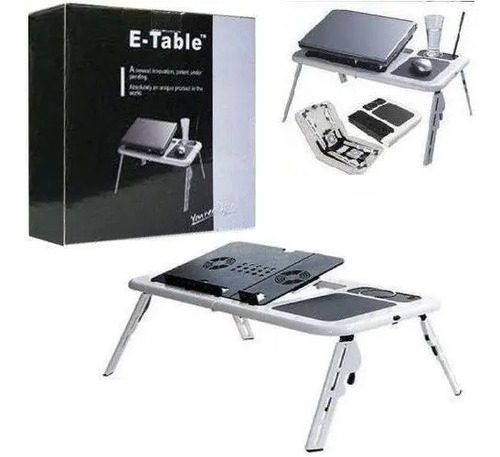 Mesa Portátil Notebook Doble Ventilador Cooler Base Mouse Blanco No.ld09 3