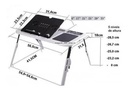 Mesa Portátil Notebook Doble Ventilador Cooler Base Mouse Blanco No.ld09 4