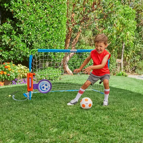 Mini Portería Little Tikes 2 En 1 Con Rociador De Agua Balón 3