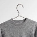 Pack 10 Colgadores Gancho De Ropa Metalicos Plateado Premium 3