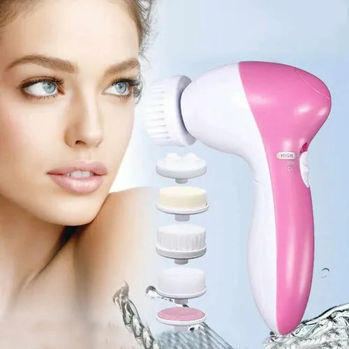 Limpiador Masajeador Exfoliador Facial 5 En 1  Ver Rosa 2