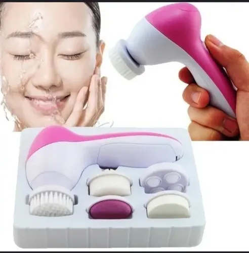 Limpiador Masajeador Exfoliador Facial 5 En 1  Ver Rosa 3