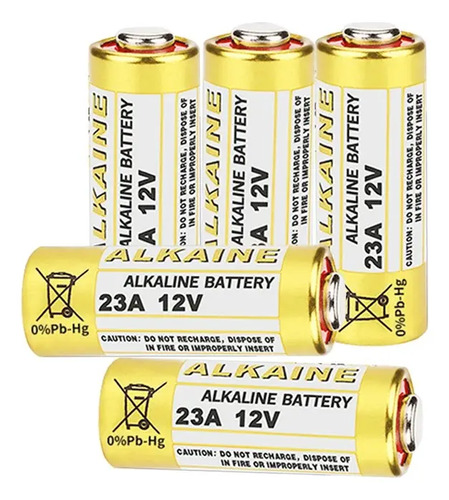 Pack 5 Baterias Pila 23a 12v Control Remoto Porton Alarma 2