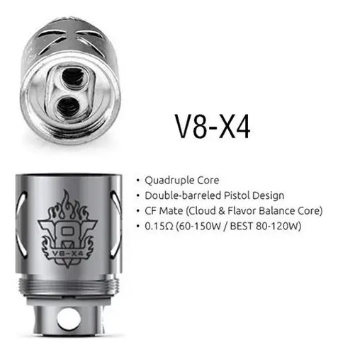 Pack 5 Resistencia Smok V8 Baby - X4 Core 3