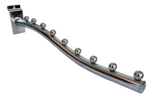 Pack 6 Ganchos Cascada Blistero 9 Puntos Panel Ranurado 40cm Plateado 4
