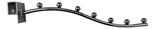 Pack 6 Ganchos Cascada Blistero 9 Puntos Panel Ranurado 40cm Plateado 6