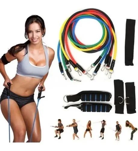 Set 11 Piezas Bandas Elásticas Resistencia Fitness Yoga 2