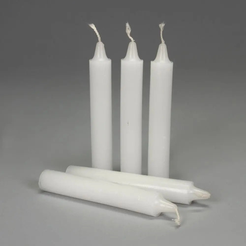 Pack 8 Velas Blanco Blancas Lilas 20 Cm Blanco Liso Neutro 2