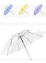 Paraguas Transparentes Para La Lluvia A Prueba De Viento Color Rosa Claro Liso 4