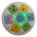 Redondo Alargador Zapatilla Eléctrica 5 Posiciones 2 Usb 2 M Blanco 2