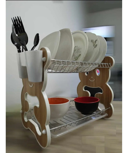 Secador Escurridor De Loza Platos Cubiertos 2 Niveles  Color Surtido 2