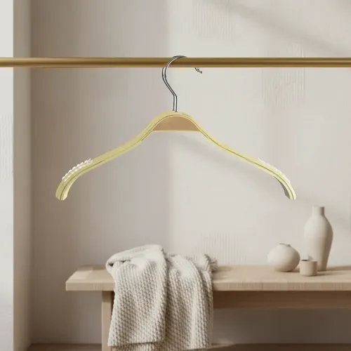 Set 10 Ganchos De Madera Colgadores Para Ropa Antideslizante 7