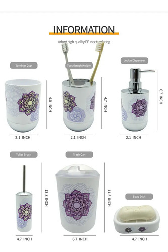 Set Baño Diseño 6 Piezas Bathlux 21