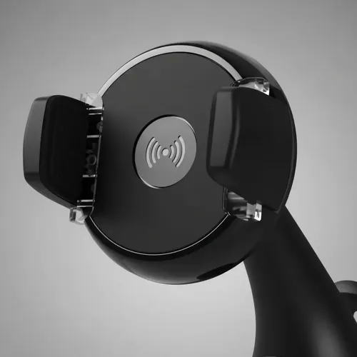 Soporte Auto Parabrisas Tablero Carga Inalámbrica iPhone 6.7  Negro 4