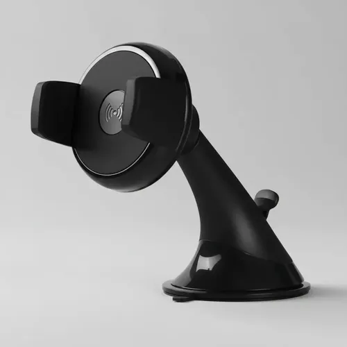Soporte Auto Parabrisas Tablero Carga Inalámbrica iPhone 6.7  Negro 5