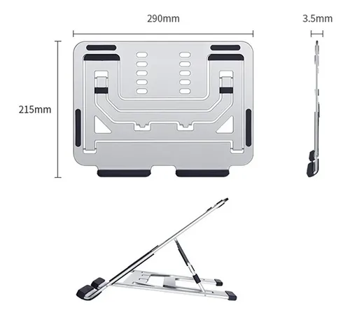 Soporte Elevador Notebook Base Plegable Laptop Portatil Color Zm-020 6