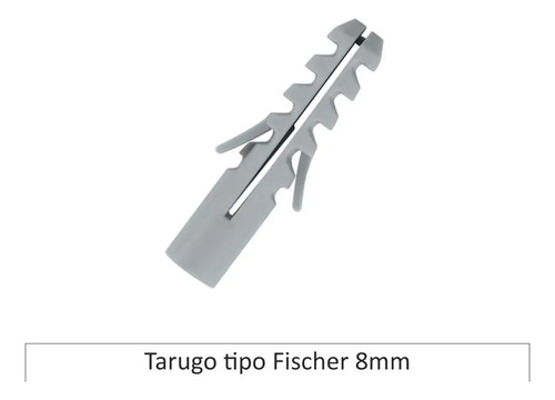 Tarugos Nylon  8mm 4cm Fijaciones Py  Pared Maciza 500u Gris 3
