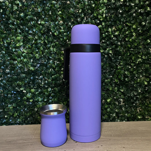 Termo Mas Mate Acero Inoxidable 1 Litro Lila