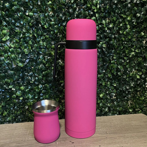 Termo Mas Mate Acero Inoxidable 1 Litro Rosa Chicle 2