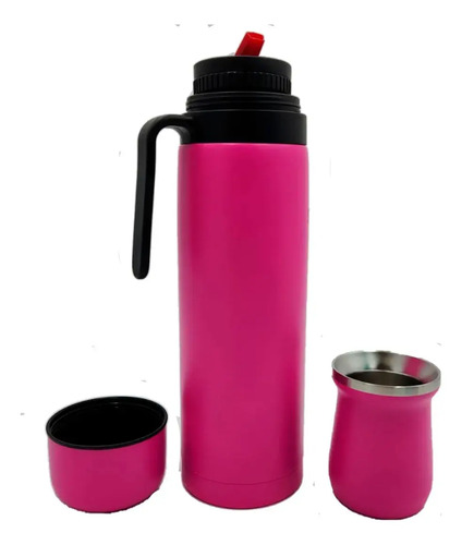 Termo Mas Mate Acero Inoxidable 1 Litro Rosa Chicle 3