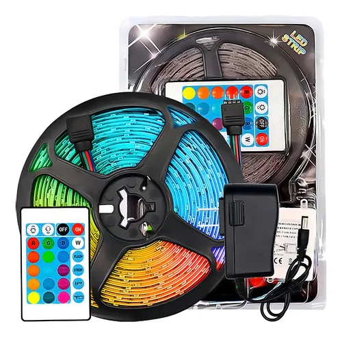 Tira De Luces Spin Led 5mts/300rgb 3528 Todo Los Colores 5m Ip65 Todos Los Colores