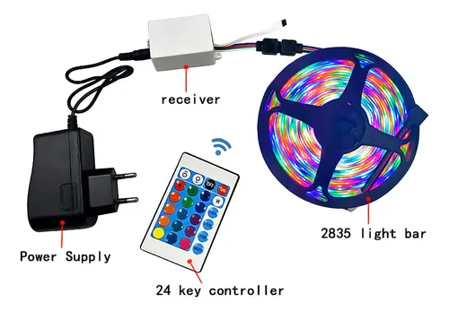 Tira De Luces Spin Led 5mts/300rgb 3528 Todo Los Colores 5m Todos Los Colores 4