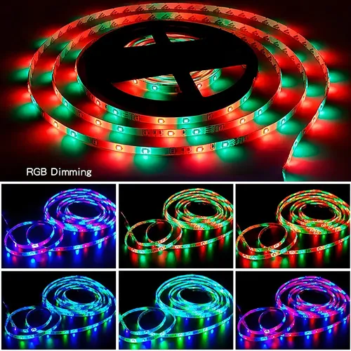 Tira De Luces Spin Led 5mts/300rgb 3528 Todo Los Colores 5m Todos Los Colores 8