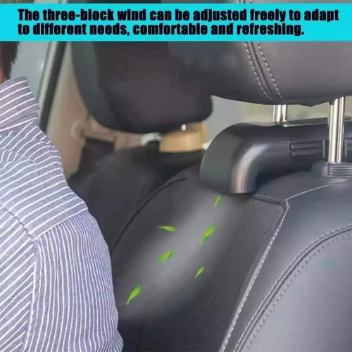 Ventilador Automovil Enfriador Usb  Asiento De Auto 12v 24v Negro 2