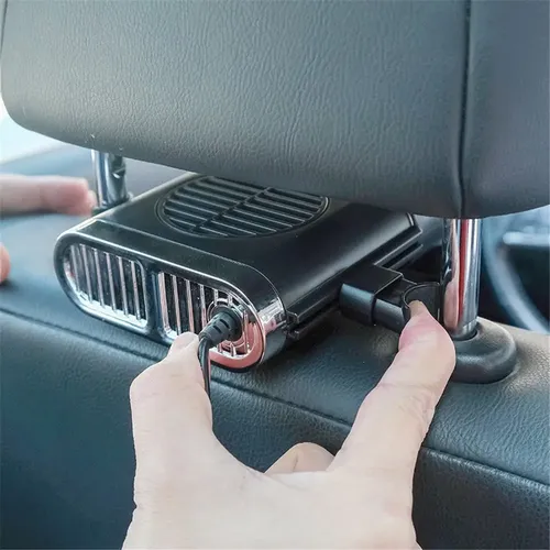 Ventilador Automovil Enfriador Usb  Asiento De Auto 12v 24v Negro 11
