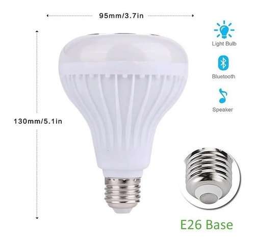 Pack 3 Ampolleta Bluetooth Parlante Luz Led Altavoz Musica 4