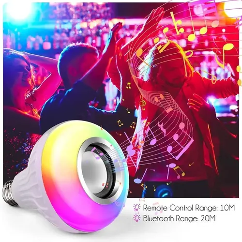 Pack 3 Ampolleta Bluetooth Parlante Luz Led Altavoz Musica 6