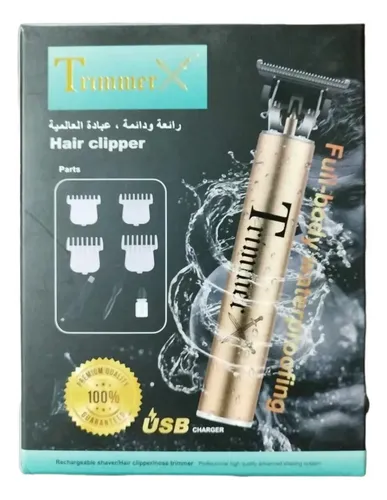 Maquina Cortar Pelo Cabello Barba Recargable Inalambrica Dorado 2