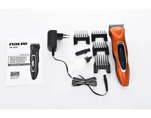 Maquina Cortar Cabello/barba Recargableinalambrica Naranja Claro 4
