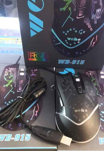 Mouse Gamer 7 Botones Optico Usb 2400 Dpi Retroiluminado Negro 5