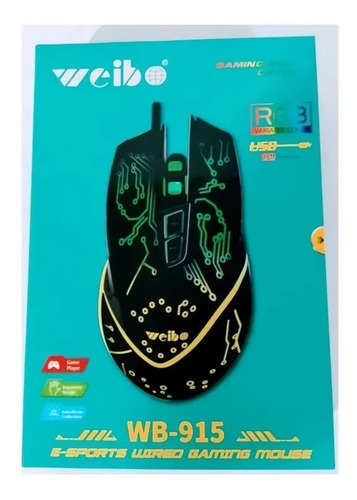 Mouse Gamer 7 Botones Optico Usb 2400 Dpi Retroiluminado Negro 9