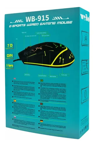Mouse Gamer 7 Botones Optico Usb 2400 Dpi Retroiluminado Negro 10