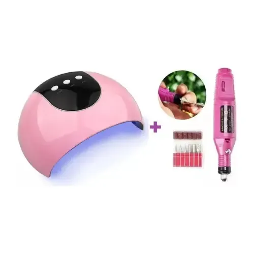 Lámpara De Uñas Acrílicas 36w 12 Led Modelo Z2 Usb Rosado 5