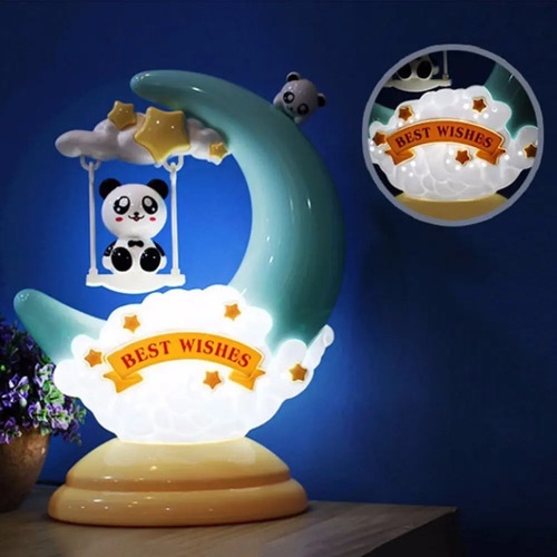 Lampara Luna 3d Luz Led Cerdito Pig Touch 3
