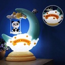 Lampara Luna 3d Luz Led Cerdito Pig Touch 3