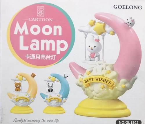 Lampara Luna 3d Luz Led Cerdito Pig Touch 4