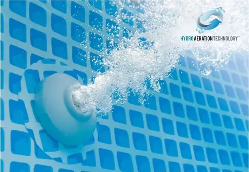 Set Piscina Inflable Redonda Sobre El Suelo Azul 3