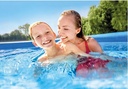 Set Piscina Inflable Redonda Sobre El Suelo Azul 5
