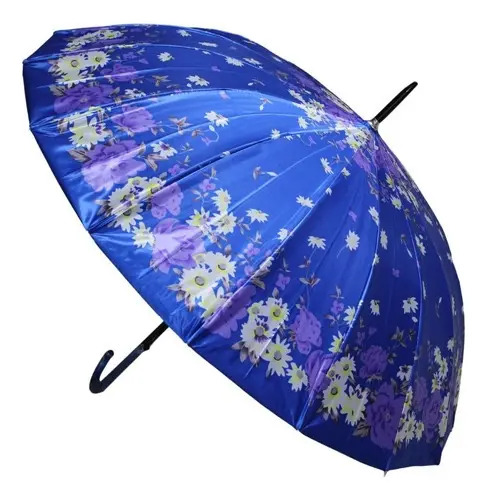 Paraguas Plegable 16 Varillas 79cm Colores Automático 9