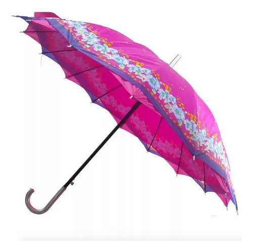 Paraguas Plegable 16 Varillas 79cm Colores Automático 18